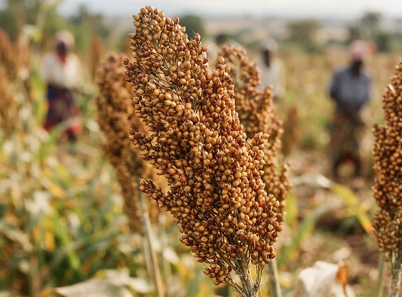 Ripe Gadam sorghum ready for market