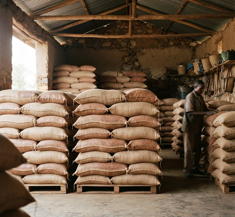 Sorghum aggregated at a GESL collection centre