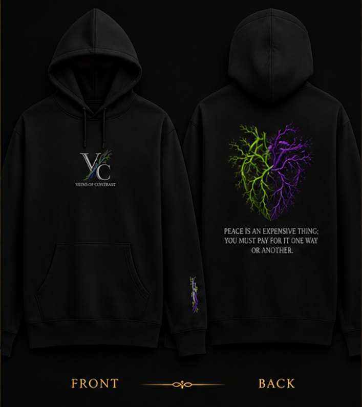 Veins of Contrast Premium Hoodie