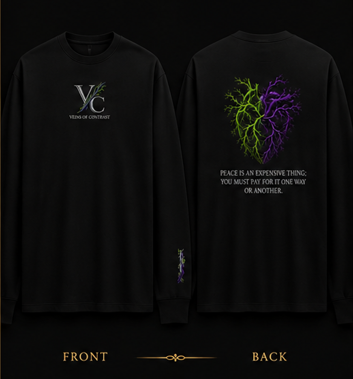 Veins of Contrast Premium Long Sleeve Shirt