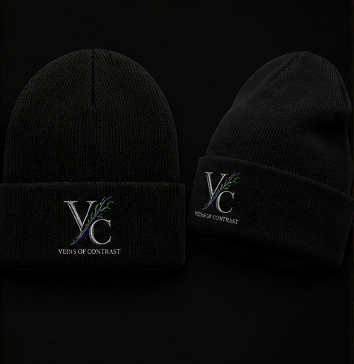 Veins of Contrast Signature Cuffed Beanie