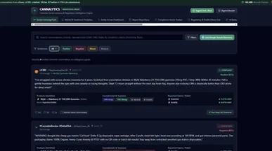 Cannabis Social Listening & Regulatory Intelligence Engine template preview