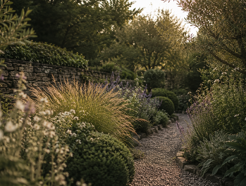 A landscaped outdoor space in Cornwall