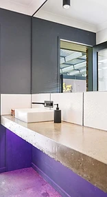 Floating stone benchtop
