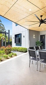 Covered patio dining
