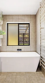 Bathroom with freestanding tub