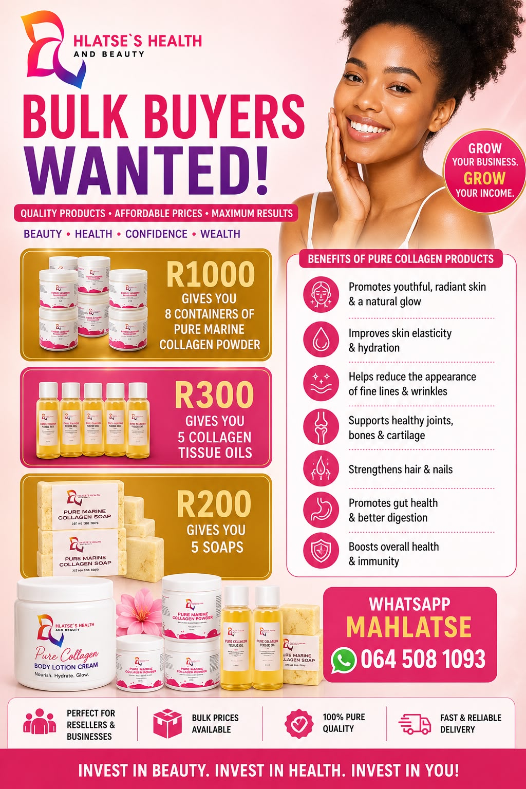 Bulk buyers wanted — wholesale collagen prices