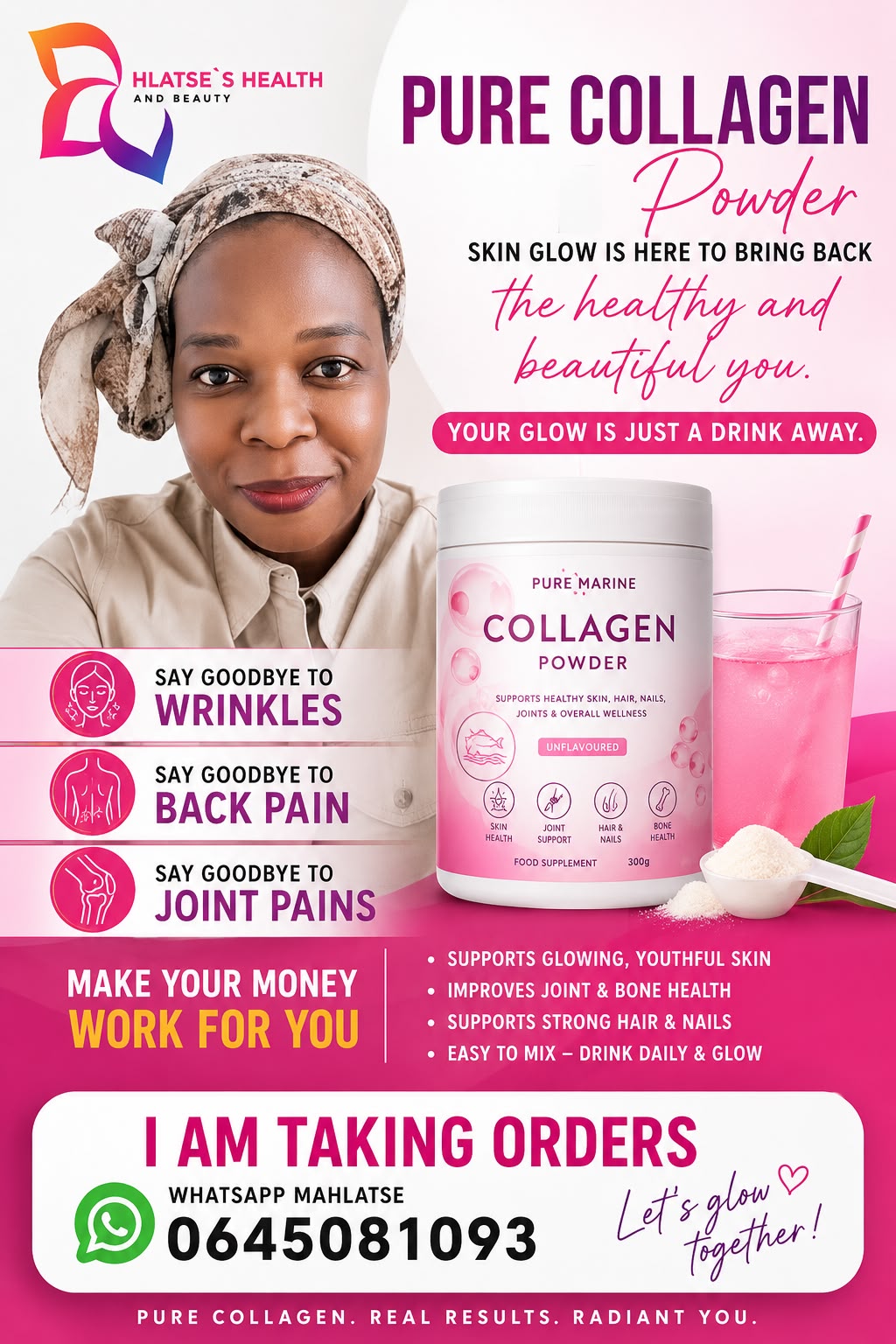 Pure Collagen Powder — your glow is just a drink away