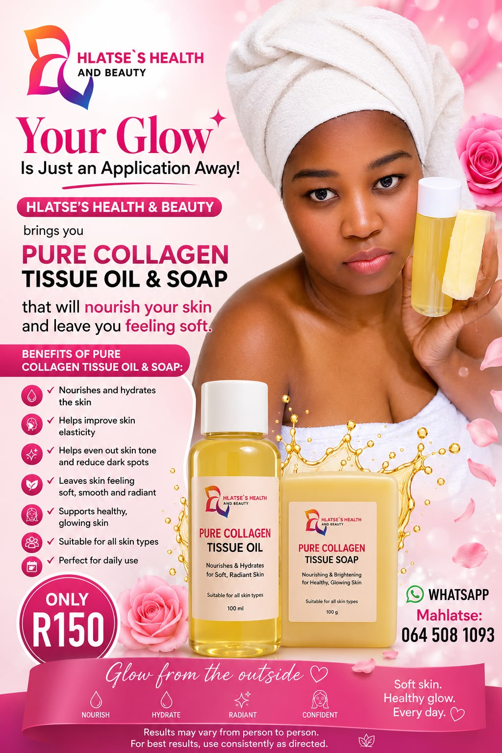 Pure Collagen Tissue Oil & Soap — only R150