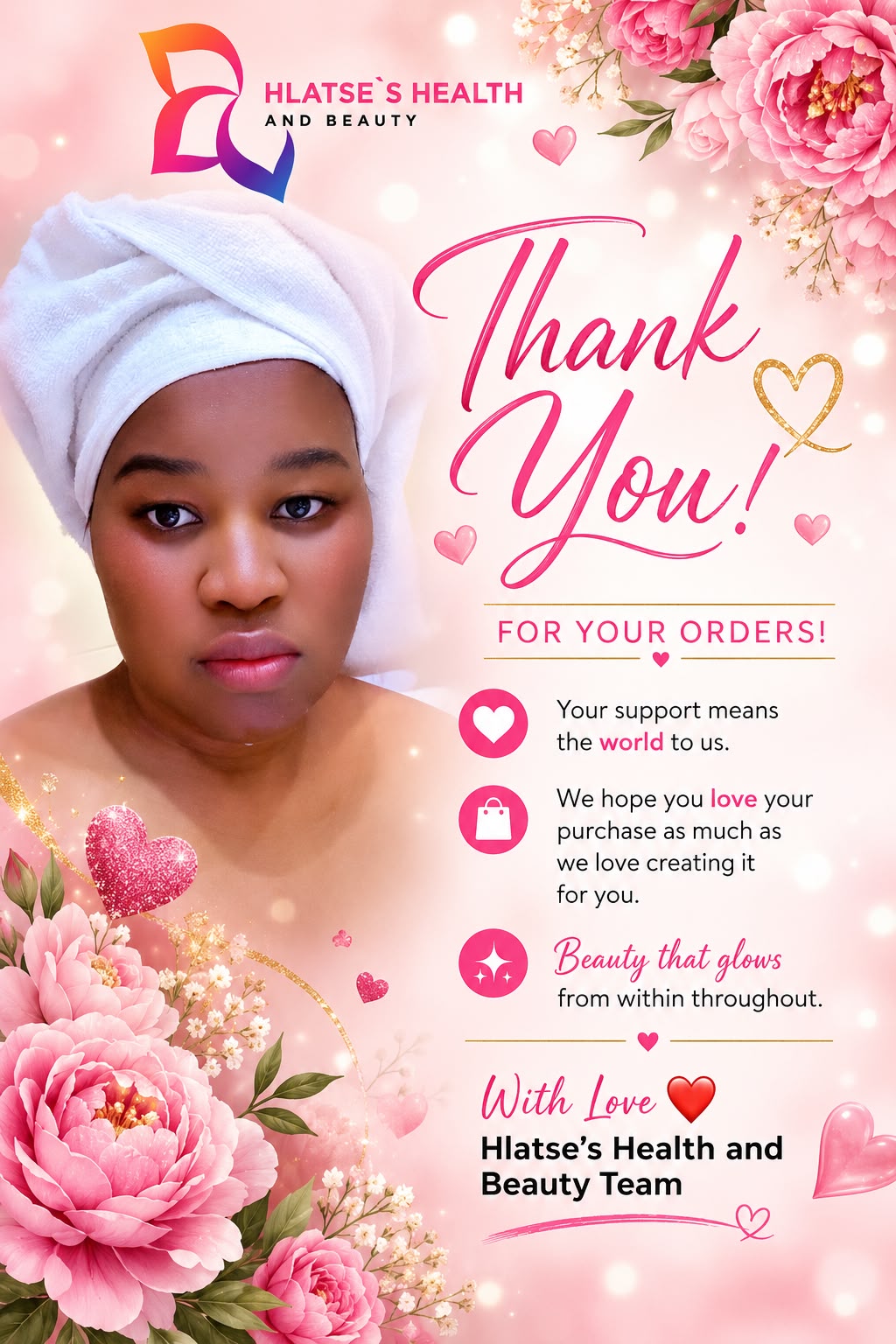 Thank you for your orders