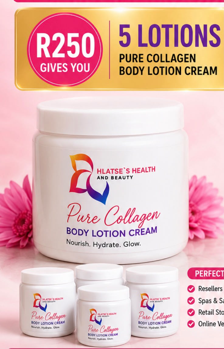 Body lotion cream bulk offer — R250 for 5 lotions