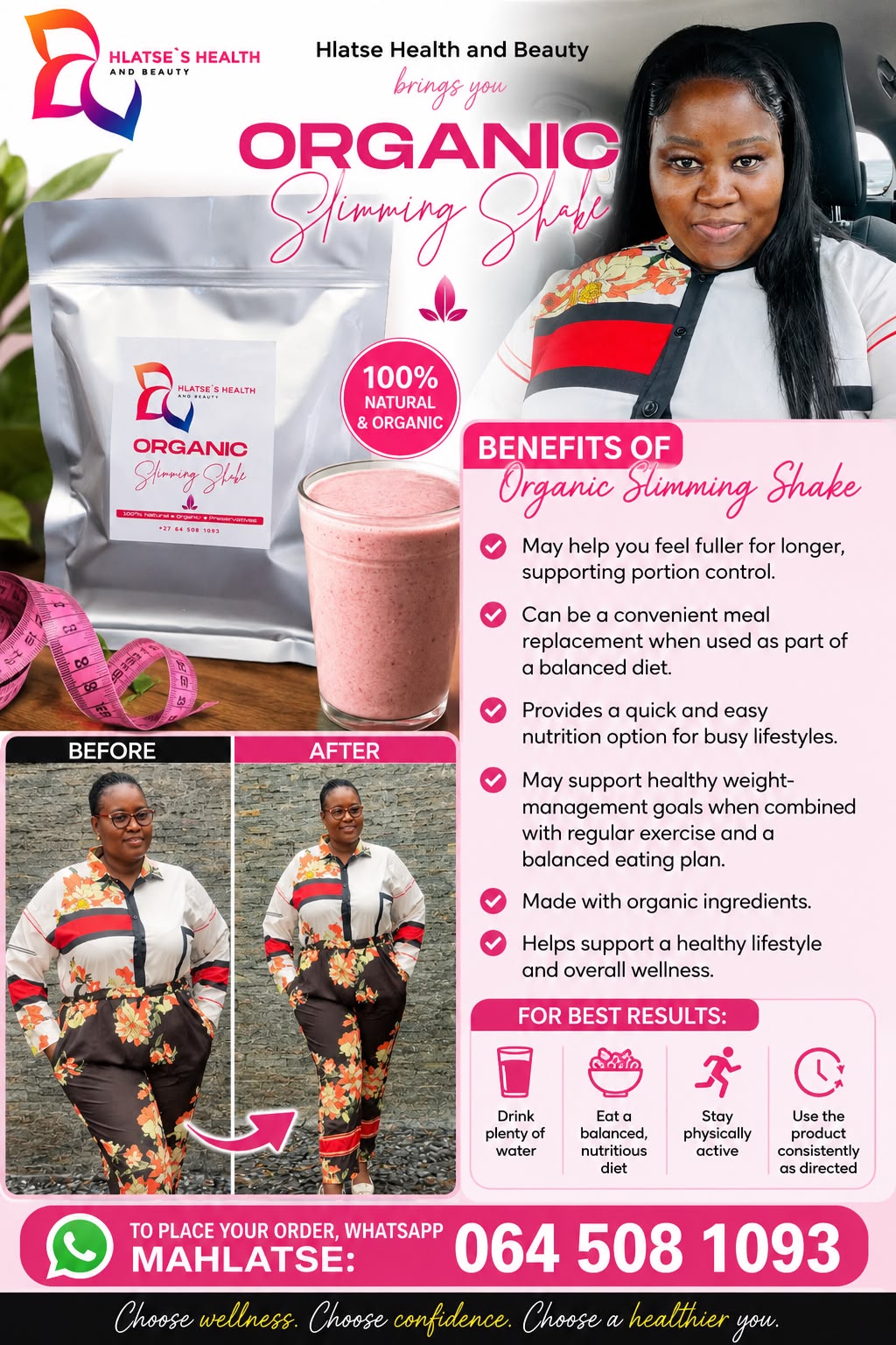 Organic Slimming Shake benefits and results