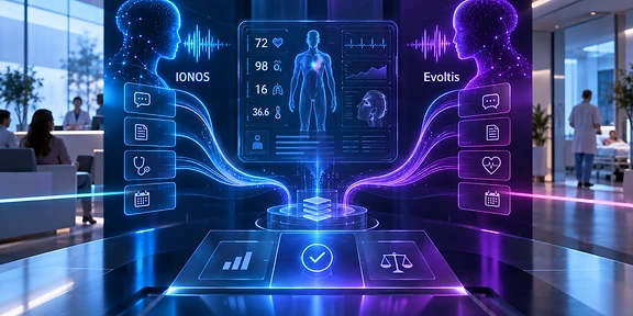 Una interfaz de voz automatizada analiza señales vitales y datos de pacientes en una clínica privada moderna