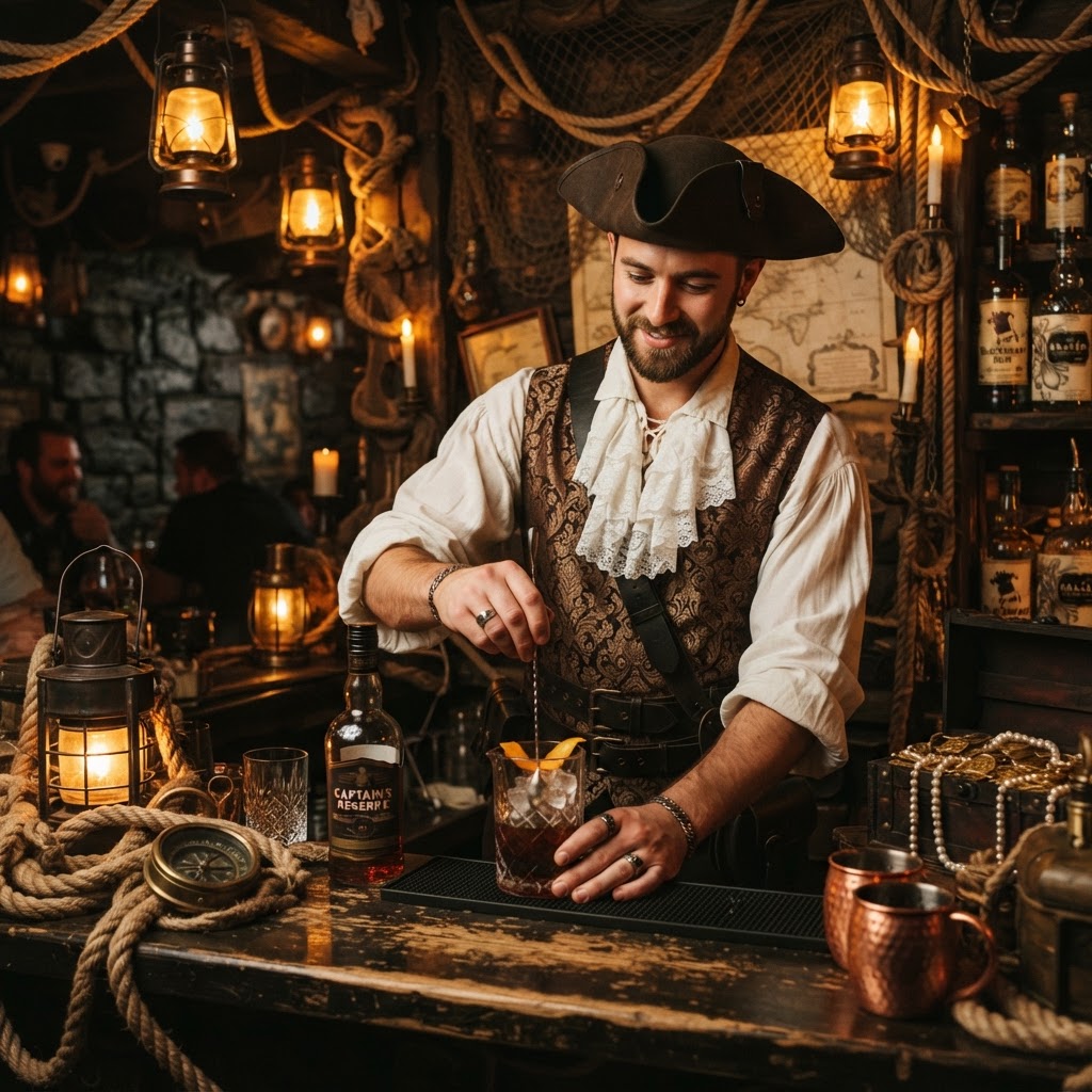 Pirate themed cocktail bar by ODS
