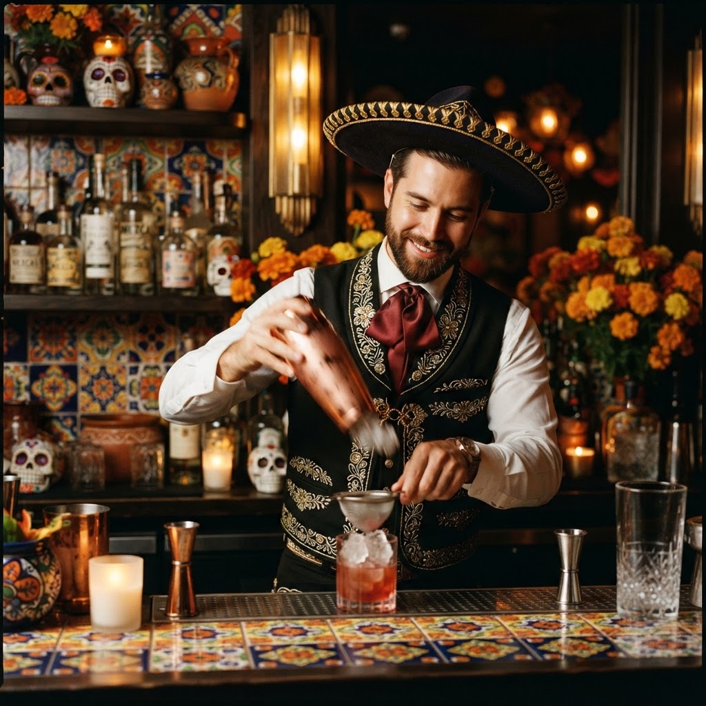 Mexican themed cocktail bar by ODS