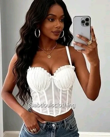 Boned Corset Top - White