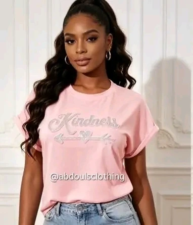 Kindness Graphic Tee - Baby Pink