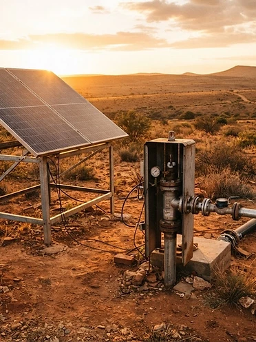Solar borehole pump