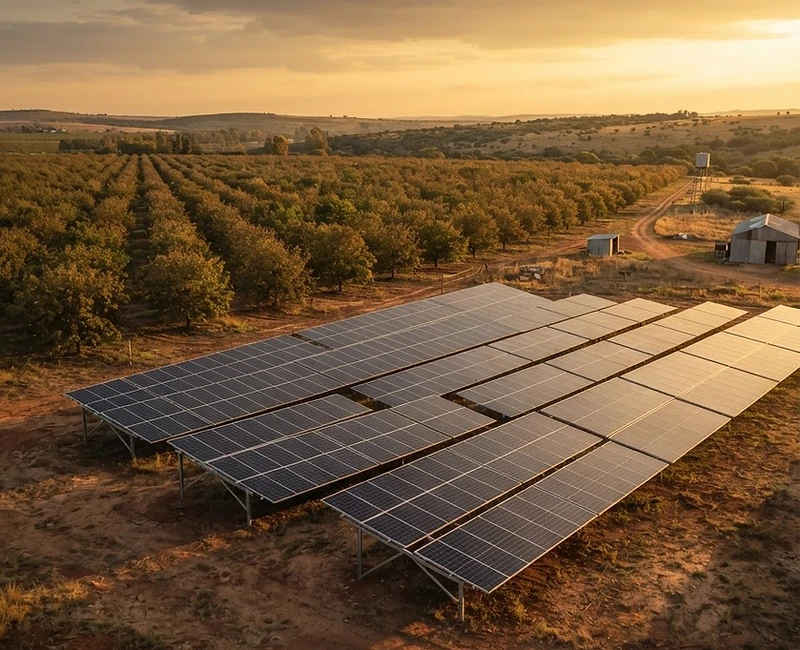 Solar array on a Bronkhorstspruit farm