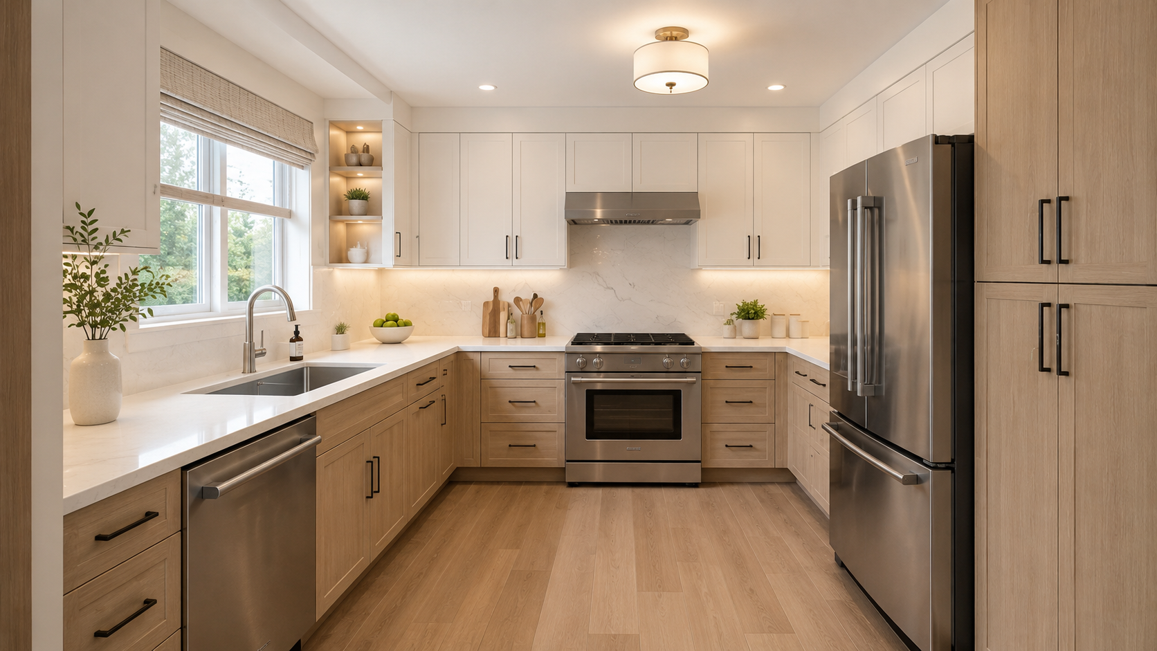 Kitchen renovation before and after