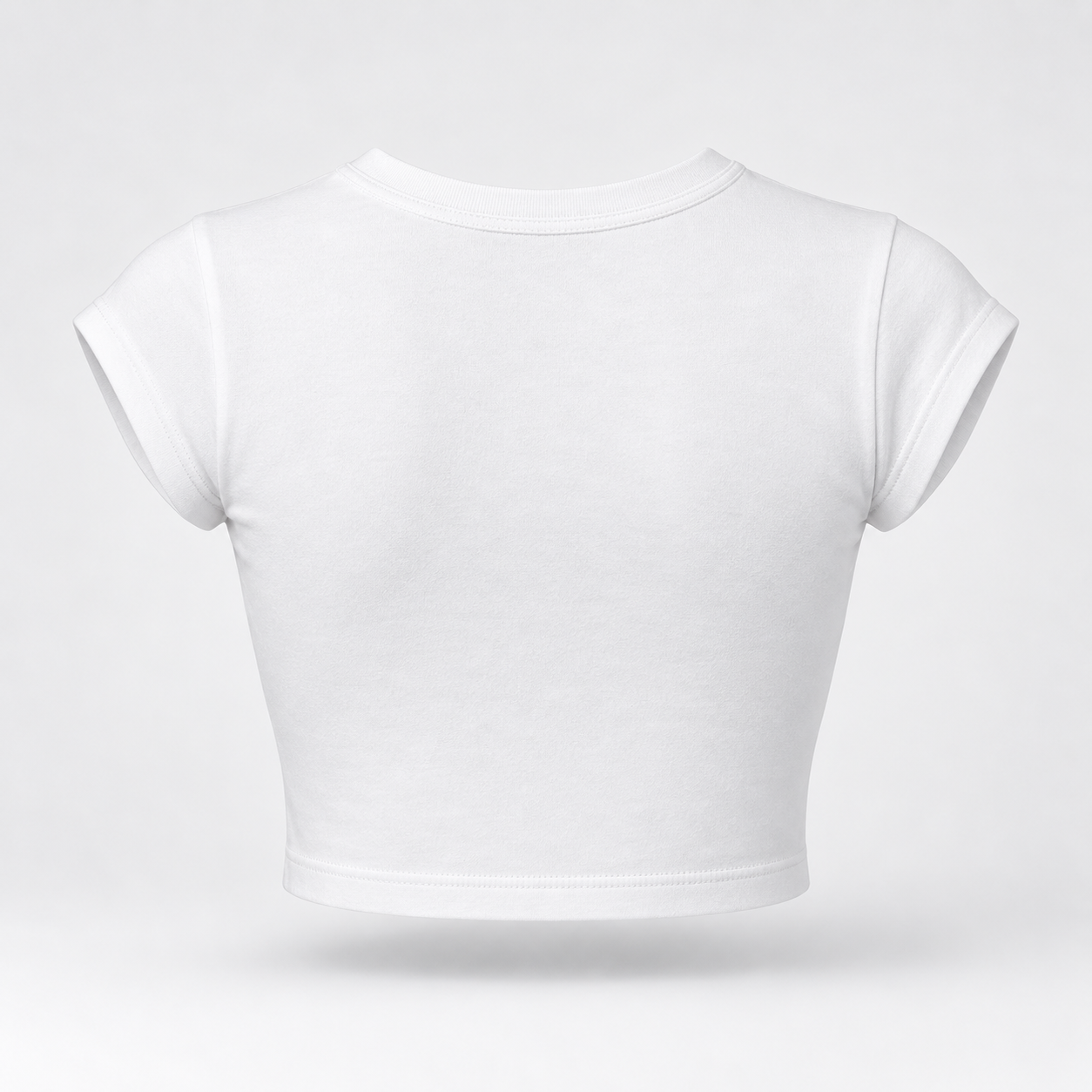 I'm Not Your Girlfriend Crop Top — White — back