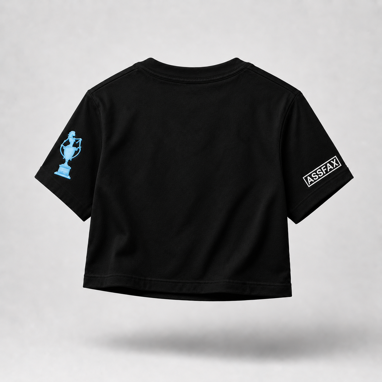 Daddy's Trophy Crop Top — Black — back