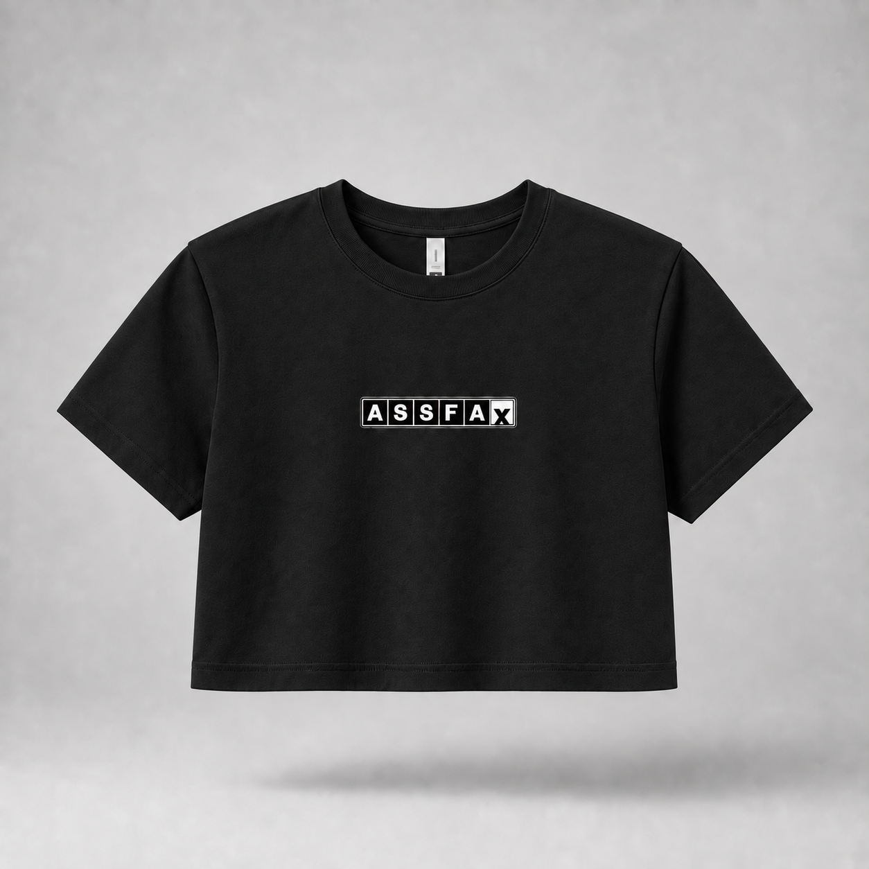 ASSFAX Crop Top — Black