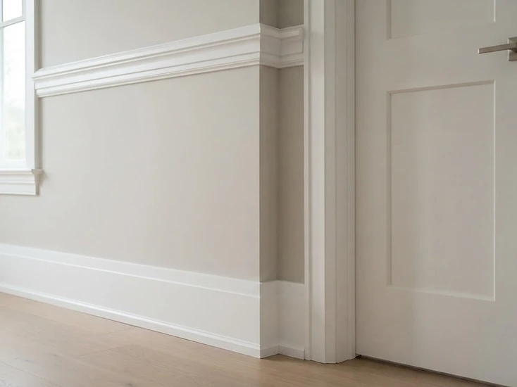 Interior trim and door painting detail in a Texas Hill Country home