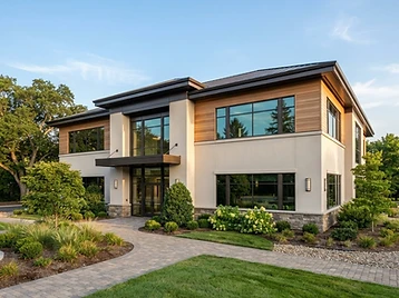 Modern commercial building with a clean exterior paint finish