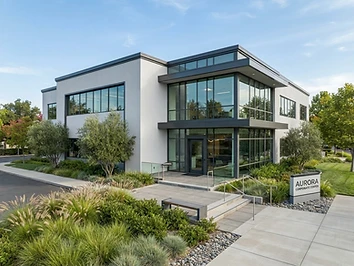 Modern commercial building with a clean exterior paint finish