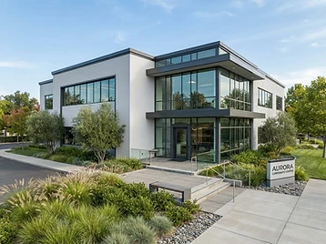 Modern commercial building with a clean exterior paint finish
