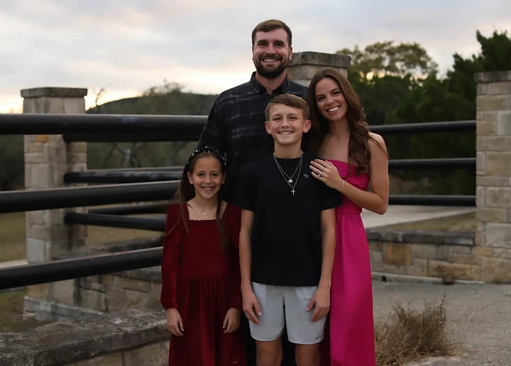 Matthew De La Rosa and family, founders of Straight Edge Painting Co. in Boerne, Texas