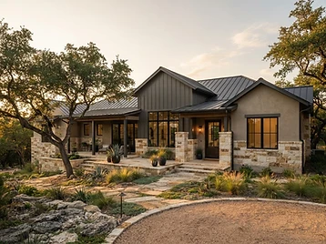 Modern home with freshly painted stucco, siding and exterior trim