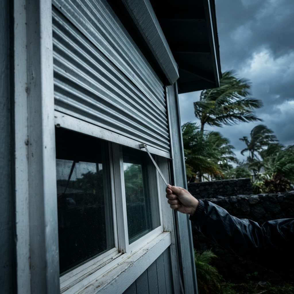 Abstract editorial illustration for: Hawaii Weather: Residents Prepare for Hurricane Lowell This Weekend
