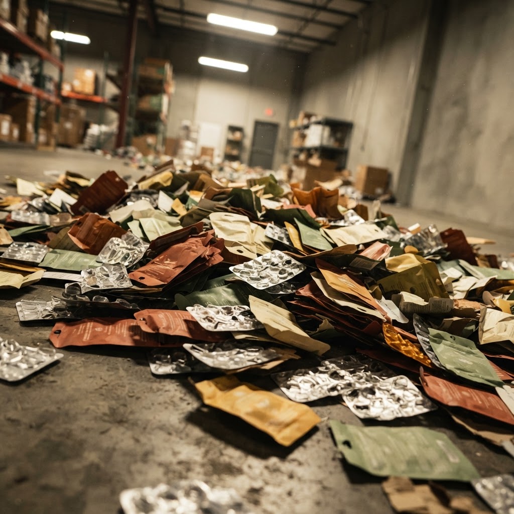 Abstract editorial illustration for: Missouri kratom company destroys $10M in products after DEA crackdown