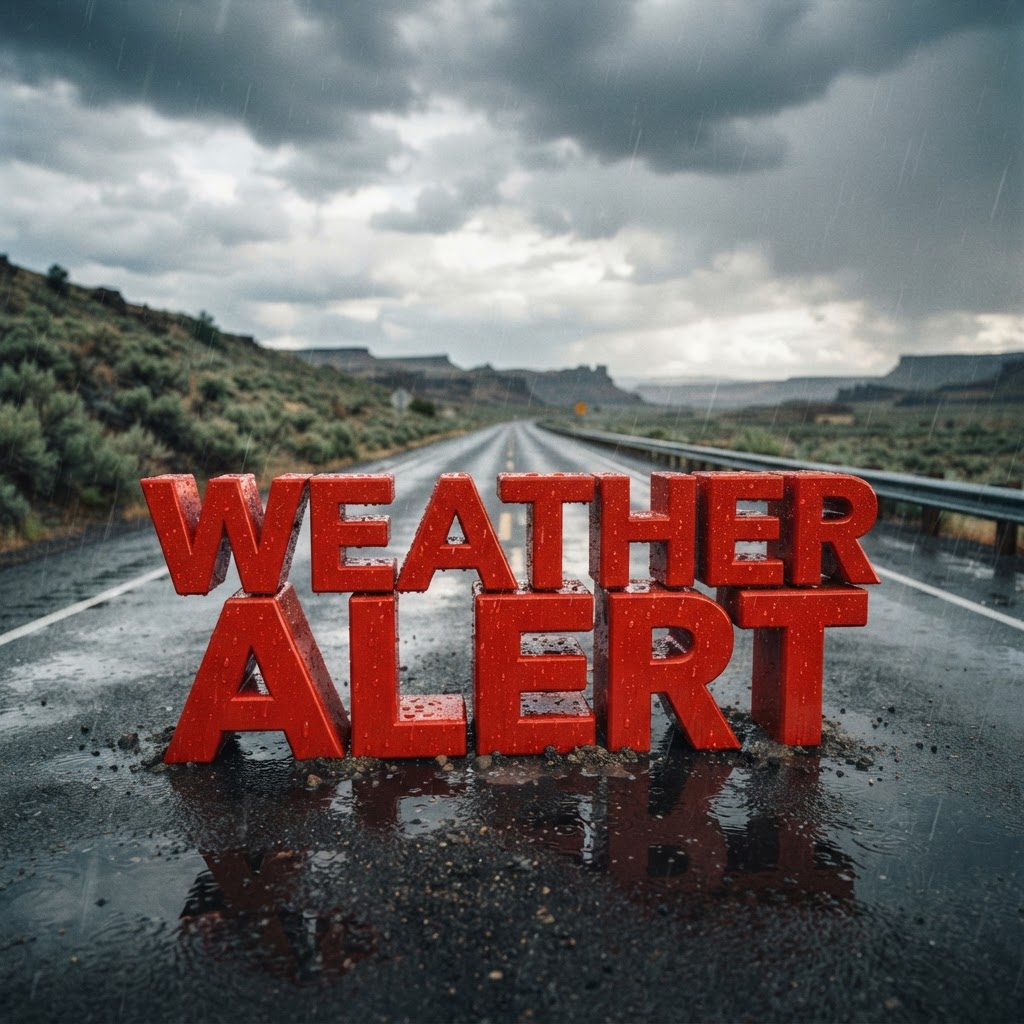 Weather title card: Pendleton, OR Weather: Lingering Showers and 73° Highs on Labor Day Sept. 7