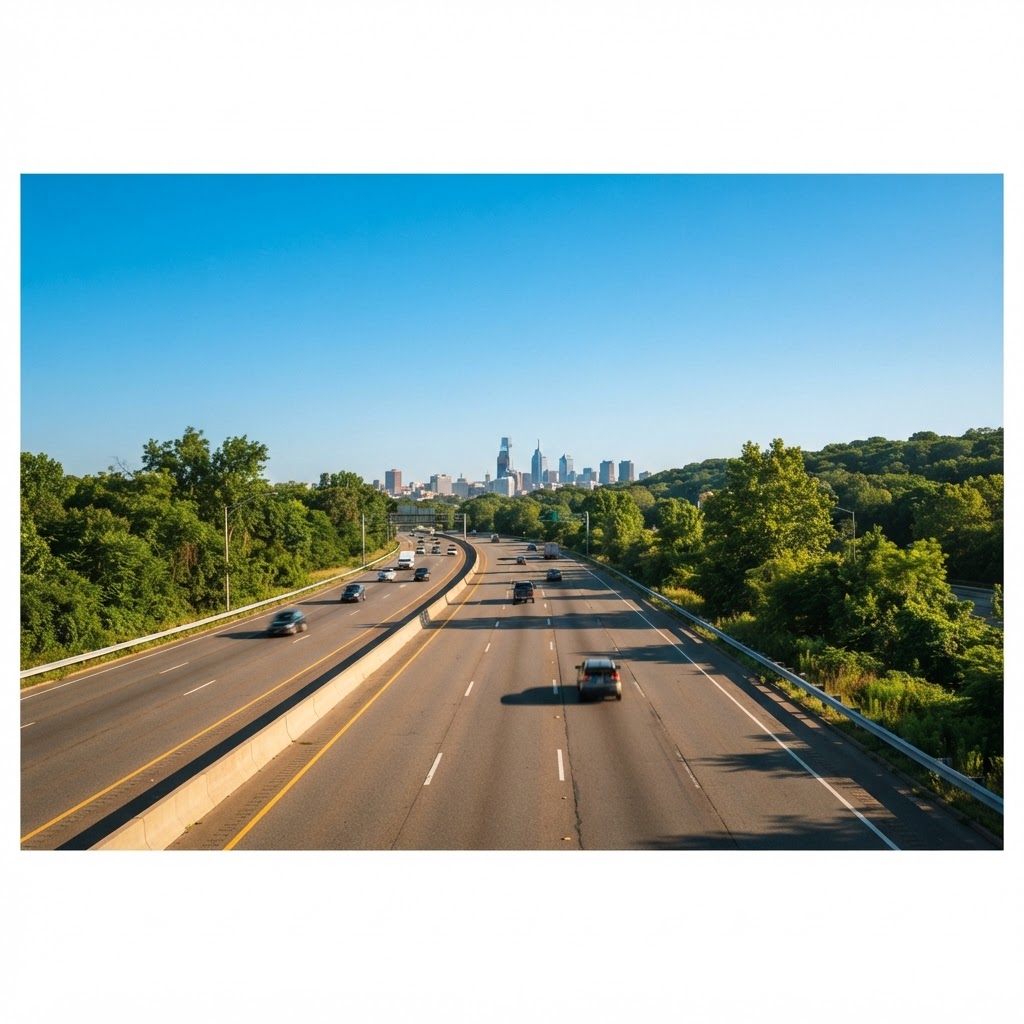 Weather title card: Pennsylvania Weather Alert: 82 Degrees for Weekend Travel Along I-95