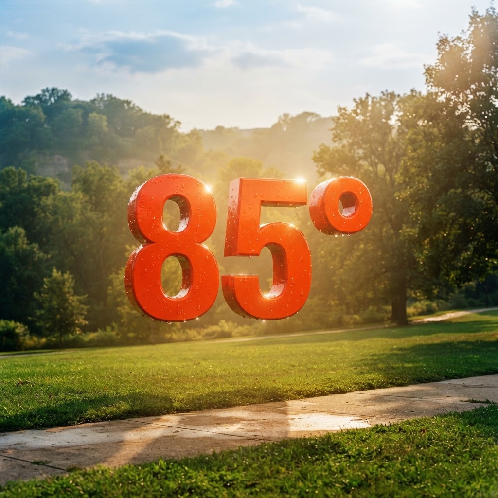 Weather title card: Wisconsin Weather: 85° Highs For Labor Day Weekend in La Crosse