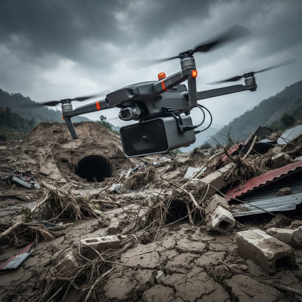 Drones helped find people after Nepal floods but the search inside hydropower tunnels is a challenge