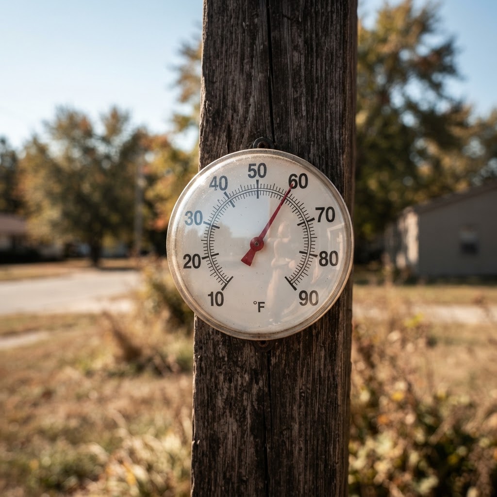 Abstract editorial illustration for: Wilmington, OH Weather: Heat Spikes to 90° by Wednesday in Southwest Ohio