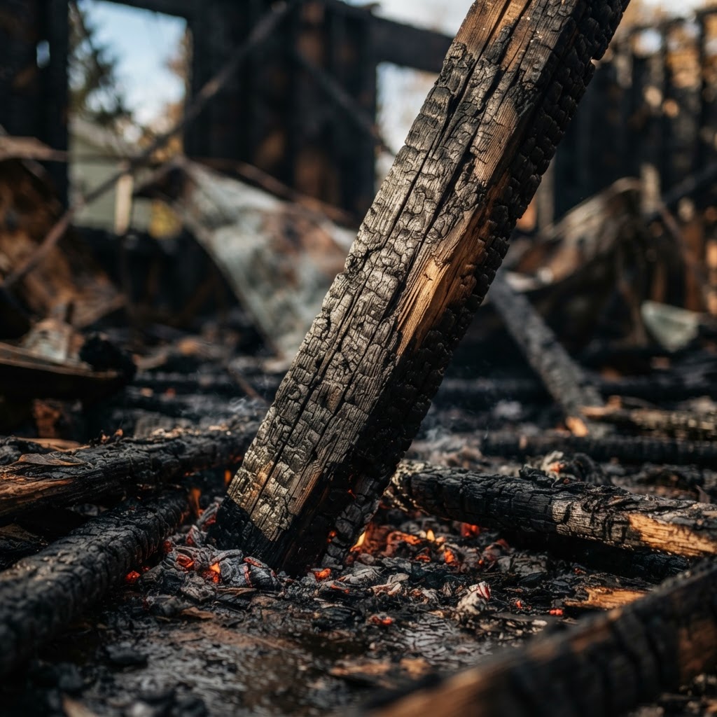 Abstract editorial illustration for: Germantown Fire Department Responds to Structure Fire Today