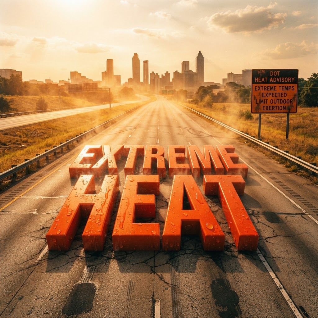Weather title card: Atlanta, GA Weather: Relief from Peak Heat Expected by Tuesday Sept 8th
