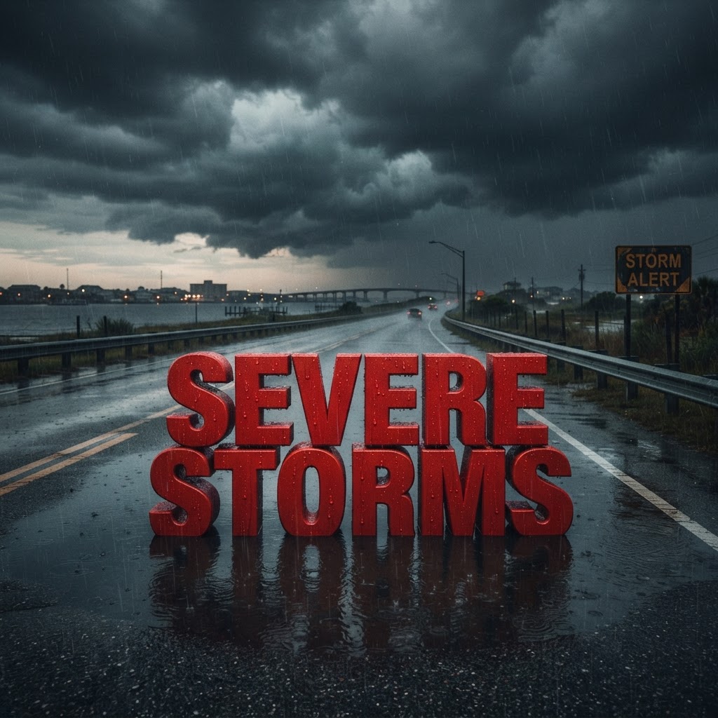 Weather title card: North Carolina Weather: 86° Storm Alert for Labor Day Weekend in Morehead City