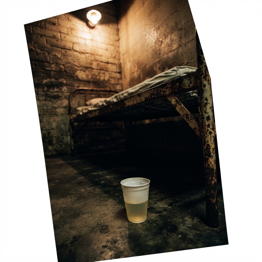 Abstract editorial illustration for: Incarcerated people swelter in scorching Texas prisons