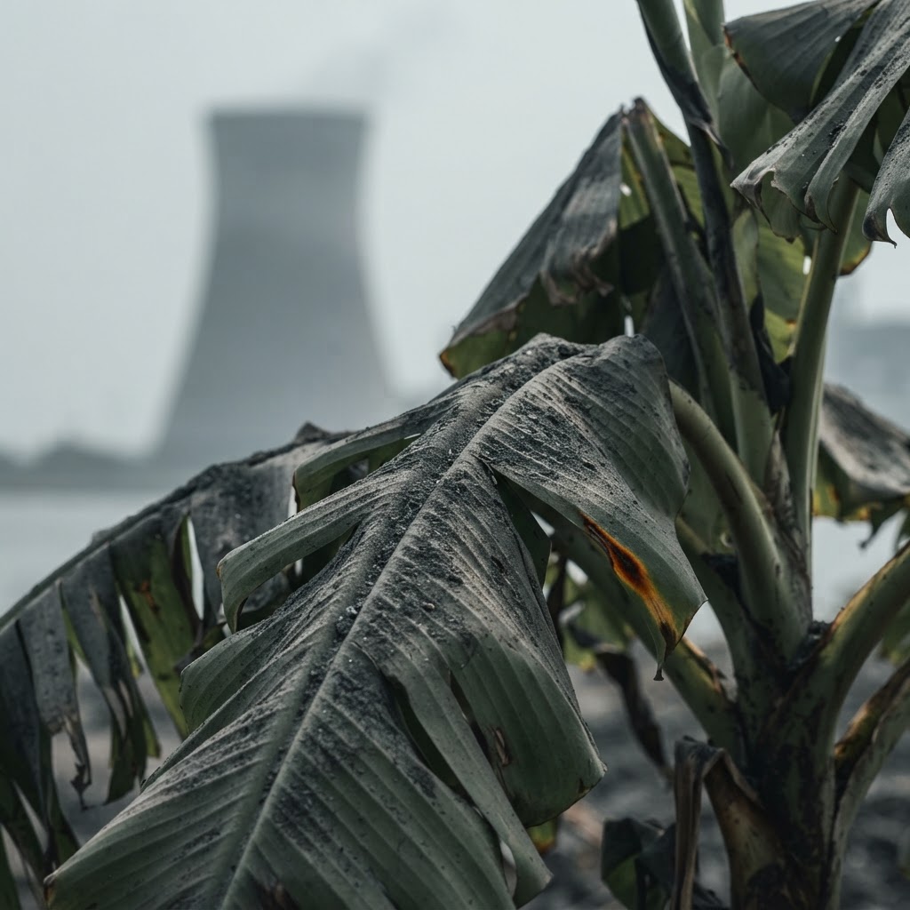Abstract editorial illustration for: Failed environmental safeguards leave coastal Bangladesh facing coal pollution