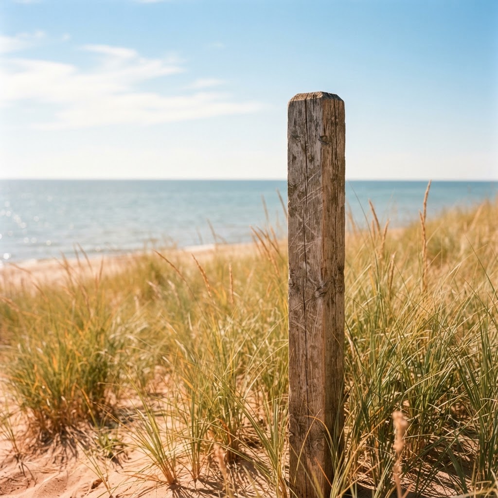 Abstract editorial illustration for: Porter, IN: Indiana Dunes Offers Free Access for Park Anniversary