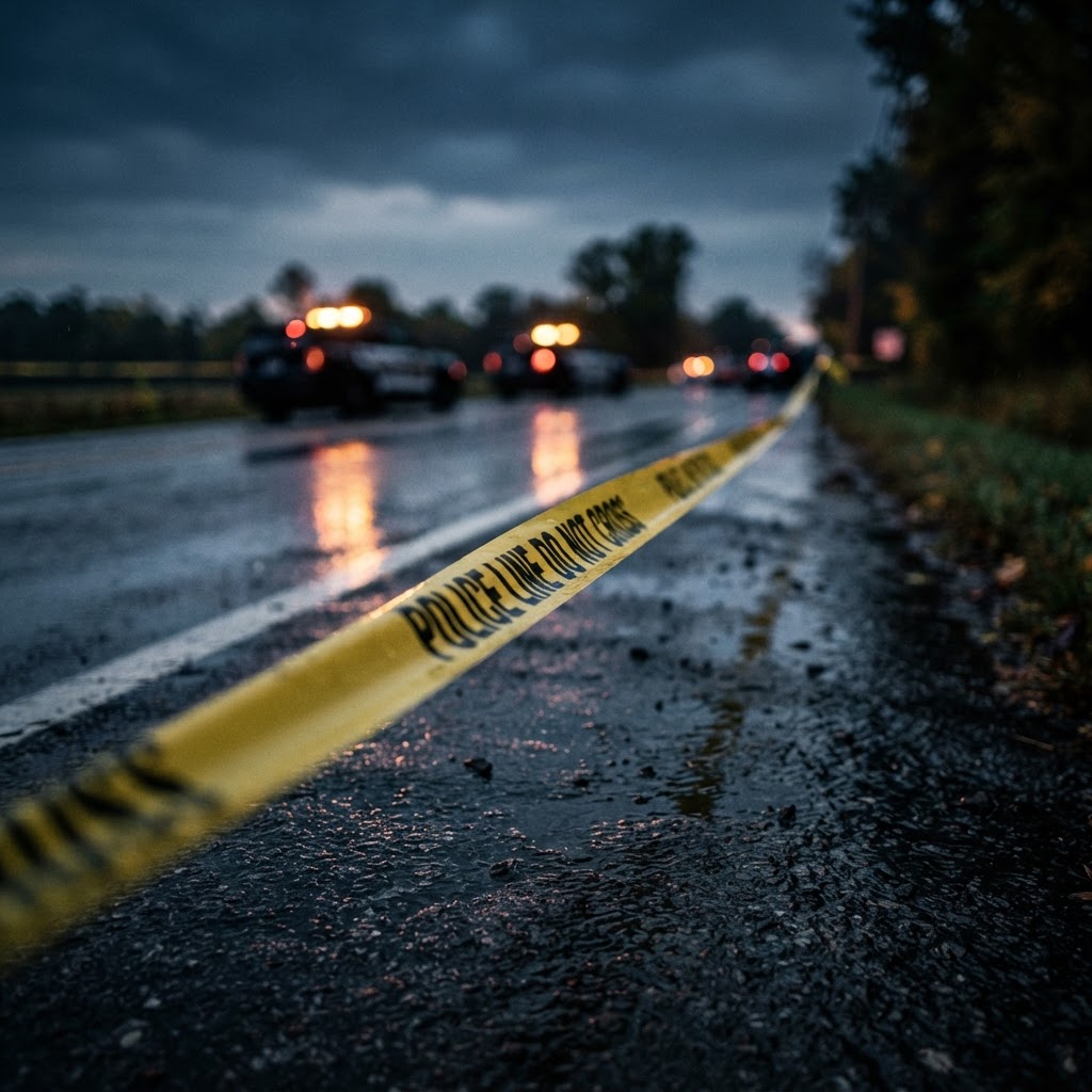 Abstract editorial illustration for: Jackson Township Crash Leaves One Dead After Head-On Collision