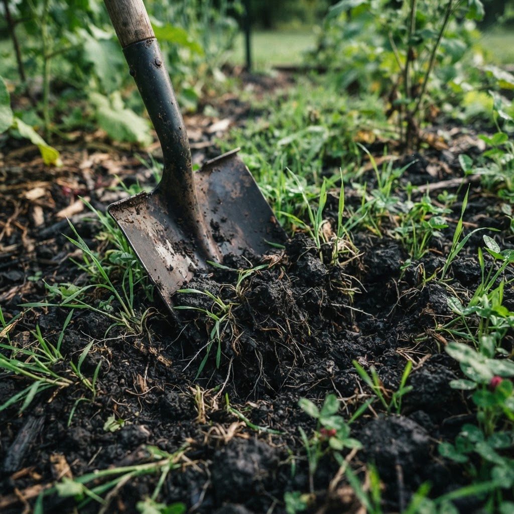 Abstract editorial illustration for: Cover crops help make soils healthy