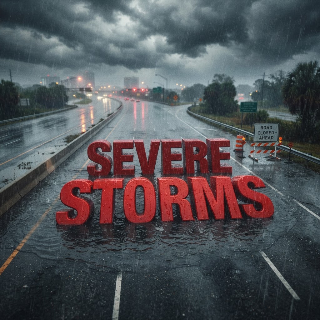 Weather title card: Florida Weather Alert: 92-Degree Heat Hits I-95 This Weekend