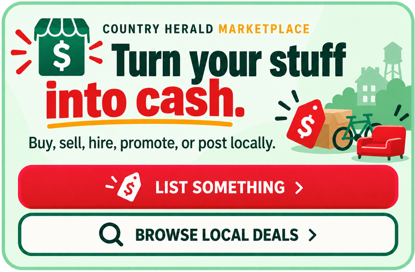Country Herald Marketplace — turn your stuff into cash